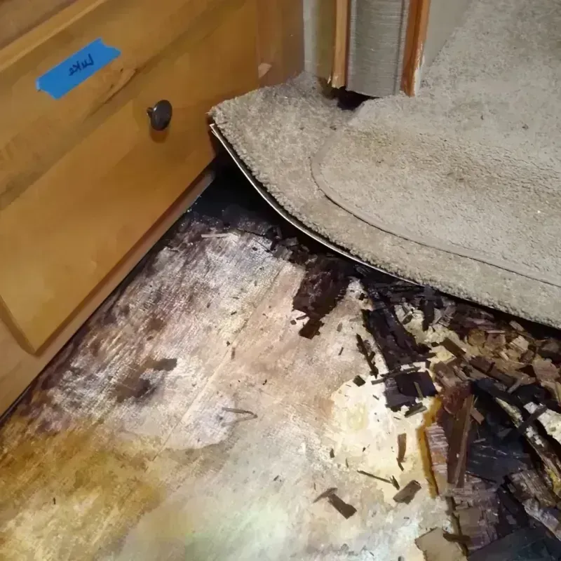 Wood Floor Water Damage in Warren, RI